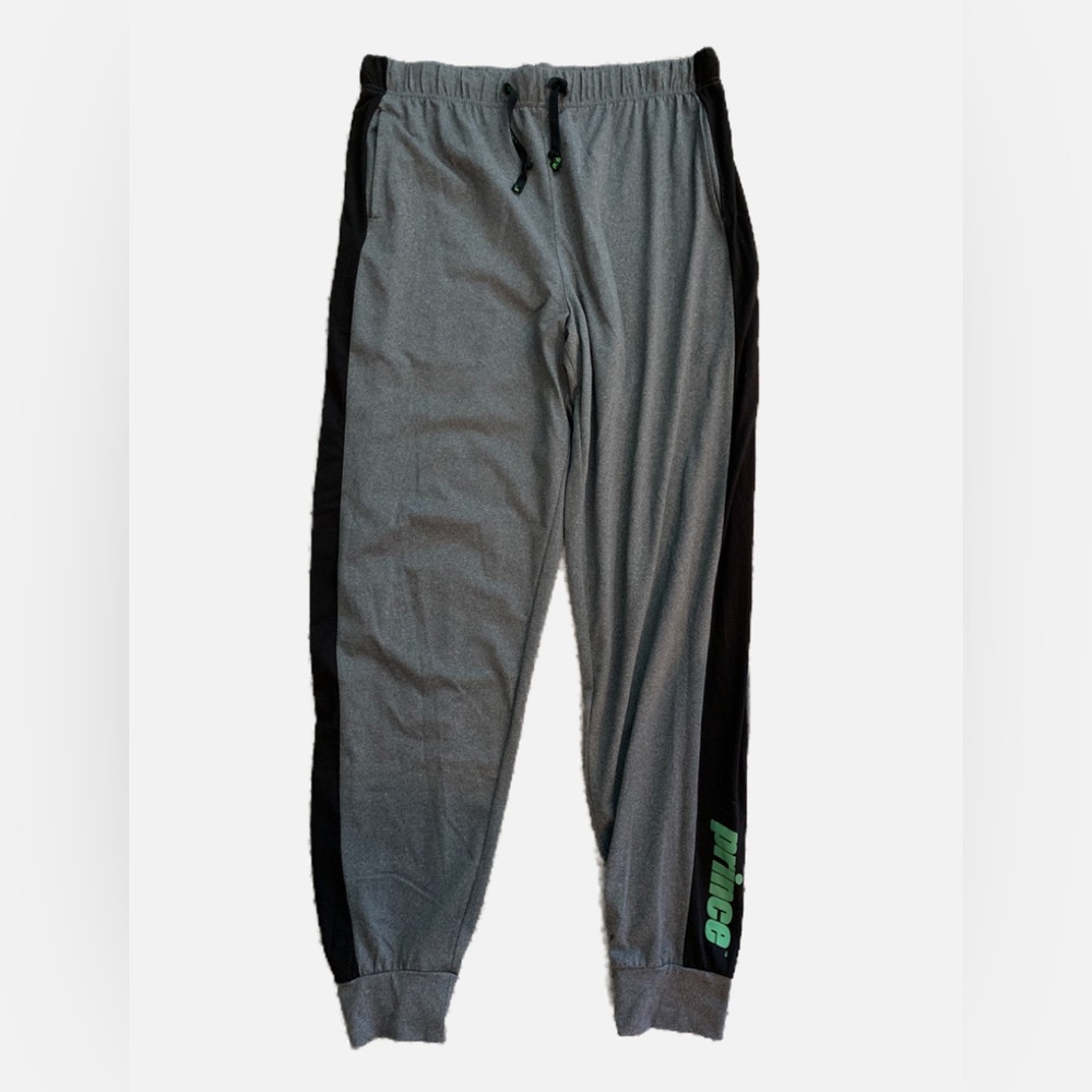 Prince Men’s athletic sweats, gray and black.  Elastic waist, size 30 waist.